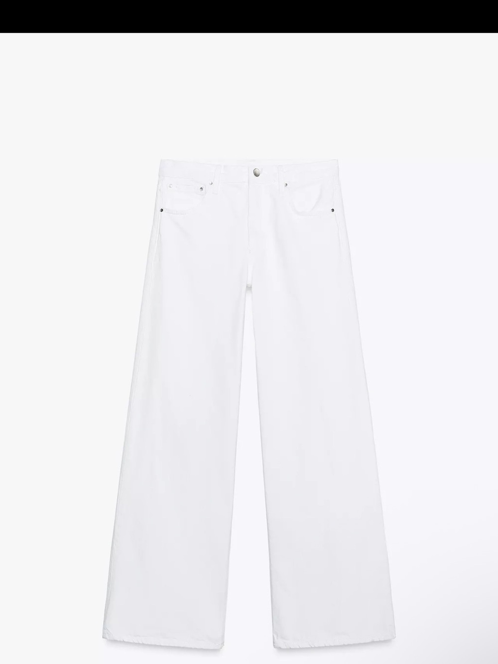 Zara Wide-Leg White Jeans